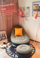 Canapé gonflable extérieur floqué avec repose-pieds chaise pouf canapé gonflable bureau doux loisirs sieste repose-pieds
