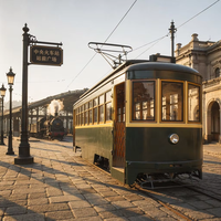 Véhicule ferroviaire électrique personnalisé pour la visite des sites touristiques en ville et les parcs d'attractions