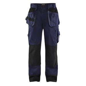 BLAKLADER - 150318608999D124 Pantalones artesanos con bolsillos para rodilleras azul marino/negro-PANTALÓN DE TRABAJO EAN 7330509264836 - Product Image 1