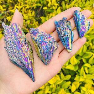 卸売ヒーリングストーン生クリスタルストーン天然オーラカラフルトルマリンラフストーン装飾用 - Product Image 5