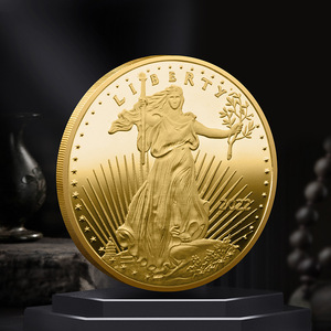 Nueva Moneda Conmemorativa de <span class=keywords><strong>la</strong></span> Estatua de <span class=keywords><strong>la</strong></span> <span class=keywords><strong>Libertad</strong></span>, Chapada en Plata y Oro, con Diseño de Águila, Artículo Coleccionable, Recuerdo, Regalo - Product Image 4