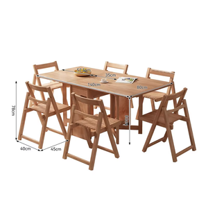 <span class=keywords><strong>Table</strong></span> à manger multifonctionnelle pliable et extensible <span class=keywords><strong>6</strong></span> places avec armoire murale <span class=keywords><strong>de</strong></span> rangement <span class=keywords><strong>en</strong></span> bois massif <span class=keywords><strong>de</strong></span> style nordique moderne - Product Image 3