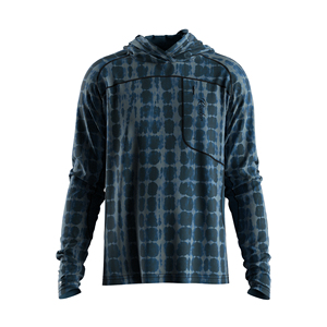 Vêtements de pêche à marque privée avec capuche et poche zippée pour hommes, panneaux en maille incurvés sous les aisselles et protection UV latérale - Product Image 2
