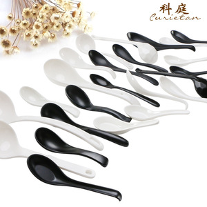Ensemble de cuillères/ustensiles de table créatifs noirs pour restaurants et usage commercial, en mélamine imitation porcelaine. Comprend également - Product Image 5