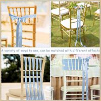 Rubans en satin de polyester prédécoupés, ensemble de 3,8 cm x 3 m, vente en gros, personnalisables pour emballage cadeau, nœuds de chaise, bricolage, artisanat, mariage, Halloween