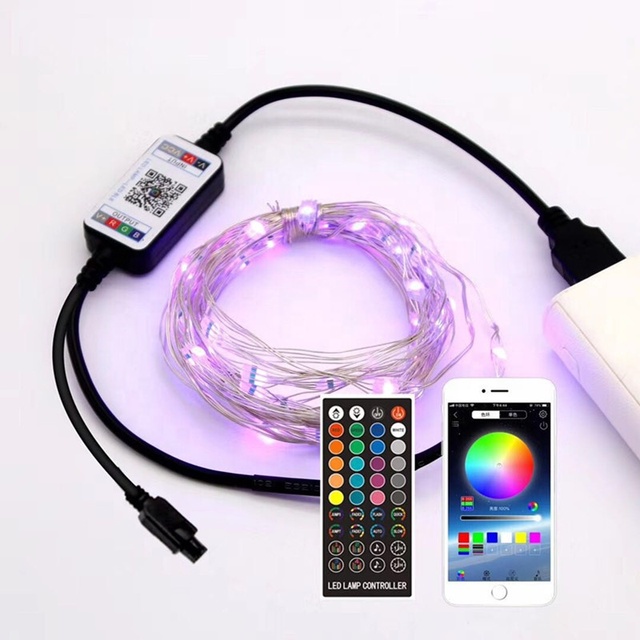 20 Meter 200 Leds USB Powered App Controlled Led Christmas Tree Copper Wire String Lights for Indoor/Outdoor Holiday Decoration