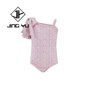 Maillot de bain de haute qualité, imprimé plage, une épaule, maillot de bain pour enfants, polyester recyclé personnalisé, bikini pour filles - Product Image 6