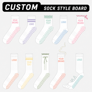 Chaussettes de yoga antidérapantes personnalisées avec logo imprimé pour femmes, en coton, avec grip, pour Pilates, vente en gros, design antidérapant, chaussettes de ballet en promotion - Product Image 2