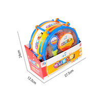 Cartoon Mini Kids Drum Set Musical Instruments Toy Drum for Baby Plastic Music Educational Toy with Percussion