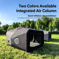 Tente de camping noire Air Camping, design capsule spatiale, quatre saisons, portable, installation rapide, imperméable, pique-nique, aventure, abri instantané en plein air