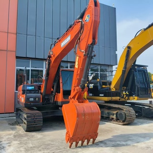 Excavadora de cadenas usada Doosan DX140LC-9C de origen coreano, 14 toneladas, con motor Doosan, color rojo, capacidad de cazo de 0.51m³, en venta. - Product Image 3
