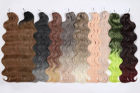 Extensions de cheveux synthétiques en fibre bioprotéinée haute température, style brésilien, crochet, Factory Anna Ariel Luxe Manasi Jessica