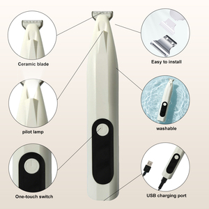 เครื่องตัดขนสัตว์เลี้ยงแบบพกพาไร้สาย ใช้ใบมีดเซรามิก พร้อมไฟ LED ชาร์จผ่าน USB เสียงเบา - Product Image 6