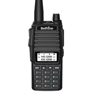 Belfone מחזיק יד ניידת רדיו כפולה משדר vhf uhf walie