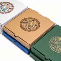 Boîte à pizza personnalisée avec logo, en carton ondulé de qualité alimentaire, pour la livraison à emporter