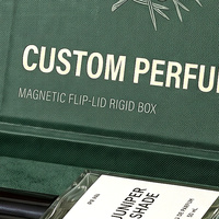 Scatola Regalo di Lusso Personalizzata Verde per Eau De Parfum e Espositore Magnetico per Profumi con Scatola di Carta per Fragranze