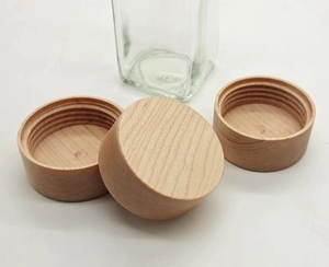 Nuevo Diseño 2023: Tapas de Rosca Transparentes para Botellas, Tapas de Madera para Almacenamiento de Alimentos, Frutos Secos, Especias y Tarros de Vidrio - Product Image 4