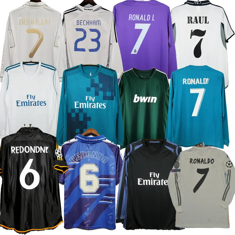 Top Grade Thad Chất Lượng ilanbreathable Nhanh Khô Cổ Điển Retro Ronaldo Áo Sơ Mi Bóng Đá Bóng Đá Jersey