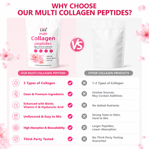 Poudre de collagène multi-peptides personnalisée avec vitamine C et acide hyaluronique pour soutenir la santé des cheveux et de la peau – Complément alimentaire en collagène - Product Image 6
