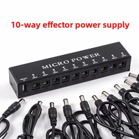 Pédale d'effets pour guitare électrique, vente directe usine, avec fonctions Distortion, Delay/Chorus/Tremolo, contrôle par bouton, modèle professionnel simple