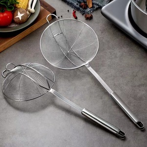 Stainless Steel Oil Strainer With Handle Single Double Hook Deep Fryer Noodle Strainer Household Restaurant Type - Product Image 2