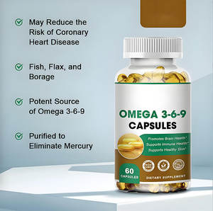 Capsules d'huile de poisson en gélule molle, riches en EPA et <span class=keywords><strong>DHA</strong></span>, acides gras oméga-3 naturels, 60 capsules, antioxydant - Product Image 4