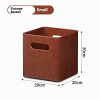 Panier de rangement portable de luxe léger personnalisé en cuir pour vêtements sales, idéal pour salle de bain, hôtel, facile à nettoyer, panier à livres et articles divers
