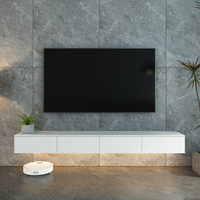 Support TV mural moderne de haute qualité, résistant à la moisissure, en acier, gain de place, pour chambre à coucher, salon, salle à manger et hôtel