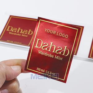 Низкая цена металлическая печать этикеток для бутылок 3D Золотой тисненый логотип Водонепроницаемая наклейка для бутылок - Product Image 5