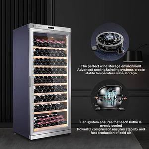 Enfriador de Vino de 357l, Refrigerador con Gabinete de Acero Inoxidable, Bodega Inteligente para Vino Tinto/Blanco, Champán, Cócteles y Licores - Product Image 4
