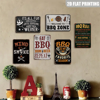 ¿Te importa si fumo? Divertida placa metálica retro para barbacoa, arte de pared para área de parrilla.
