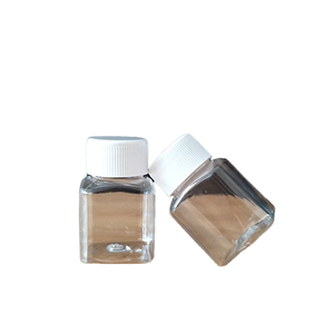 Flacon carré en PET transparent de 30 ml, qualité alimentaire, avec logo personnalisé, flacon vide en plastique PET pour capsules et pilules, 30 g, bouchon à vis en plastique pour médicaments - Product Image 1