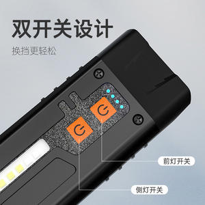 ไฟฉายสแตนเลส EDC แบบชาร์จไฟได้ 1000 มิลลิแอมป์ LED แสงสีขาว สวิตช์คู่ แบบพกพา ใช้ในบ้าน ทำงาน หรือกิจกรรมกลางแจ้ง - Product Image 5