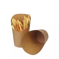 Boîte d'emballage en papier pour frites à emporter, cône en papier pour la cuisson de gaufres en gros pour les fêtes