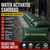 Sac de sable auto-gonflant léger certifié CE RoHS REACH, empilable, à déploiement rapide, en tissu non tissé, activé par l'eau