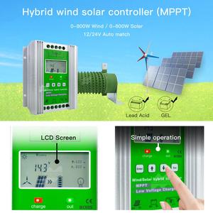 Controlador Híbrido Eólico Solar MPPT de 1400W (12V/24V Auto) |   Regulador de Carga Solar y de Turbinas Eólicas de 10A/20A/30A W766 - Product Image 2