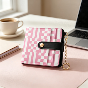 Ladies RFID Blocking PU Leather Clutch Wallet with Magnetic Closure and Zipper Coin <b>Purse</b> Handbag - Product Image 1