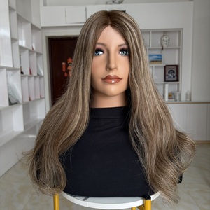 <b>Brown</b> Blonde Balayage Wig 5x5 Mono Top Wefts Full Cap Human Hair European Russian Hair Wholesale Ready to Ship - Product Image 5