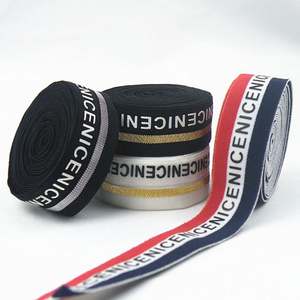 Clothing Accessory Gold and Silver Nylon Jacquard <b>Elastic</b> Webbing 6cm Waist <b>Elastic</b> Designer Band for Bags & Home Textile - Product Image 3