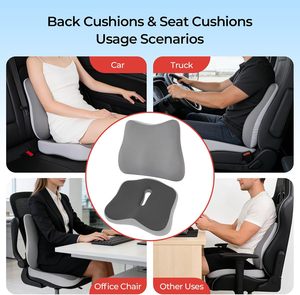 Multi-function Orthopedic Seat Cushion Memory Foam Coccyx Pain Relief Office Chair Ergonomics Lumbar Cushion - Product Image 3