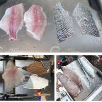 Coupeur automatique de tête de poisson enlevant la machine coupant le filet de tilapia fileter l'éplucheur de peau de poisson Machines de traitement de poisson