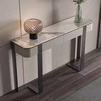 Table console de rangement en bois massif, style italien moderne minimaliste et écologique, pour salon, entrée, couloir
