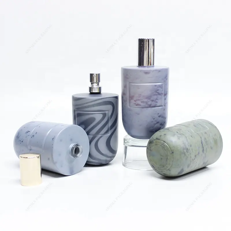 2023 White Marble Perfume Bottle Empty Refillable Parfum Bottle and Packaging Glass Perfume Bottle Wholesale