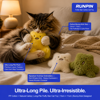Jouet à mâcher pour chat en peluche en forme de hamster mignon avec herbe à chat naturelle pour chatons d'intérieur et chats adultes