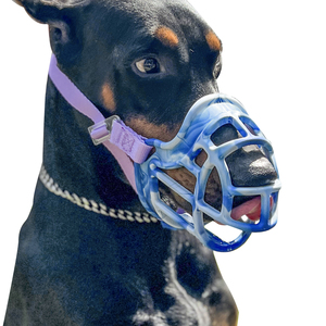 Cesta DE SEGURIDAD transpirable ajustable, azul camuflaje, fabricantes de bozales para perros, Parte delantera móvil - Product Image 4