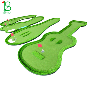 Tùy Chỉnh Kích Thước/Hình Dạng/Logo Cỏ Nhân Tạo Xách Tay Golf Đặt Màu Xanh Lá Cây Mat Với Không-Trượt EVA Bọt Cơ Sở Cho Mini Sân Golf - Product Image 1