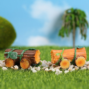 Carrito de madera en miniatura de resina, adorno para jardín de bonsái, decoración para pecera, color café, ecológico - Product Image 3