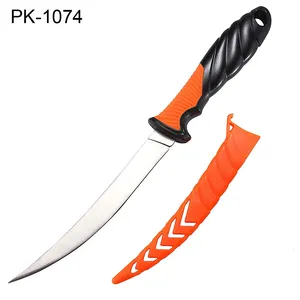 Air Tawar Air Asin Tajam 6 "Stainless Steel Pisau Fillet Knife Pelindung Sarung Non Slip Grip Fishing Knife PK-1074 B07