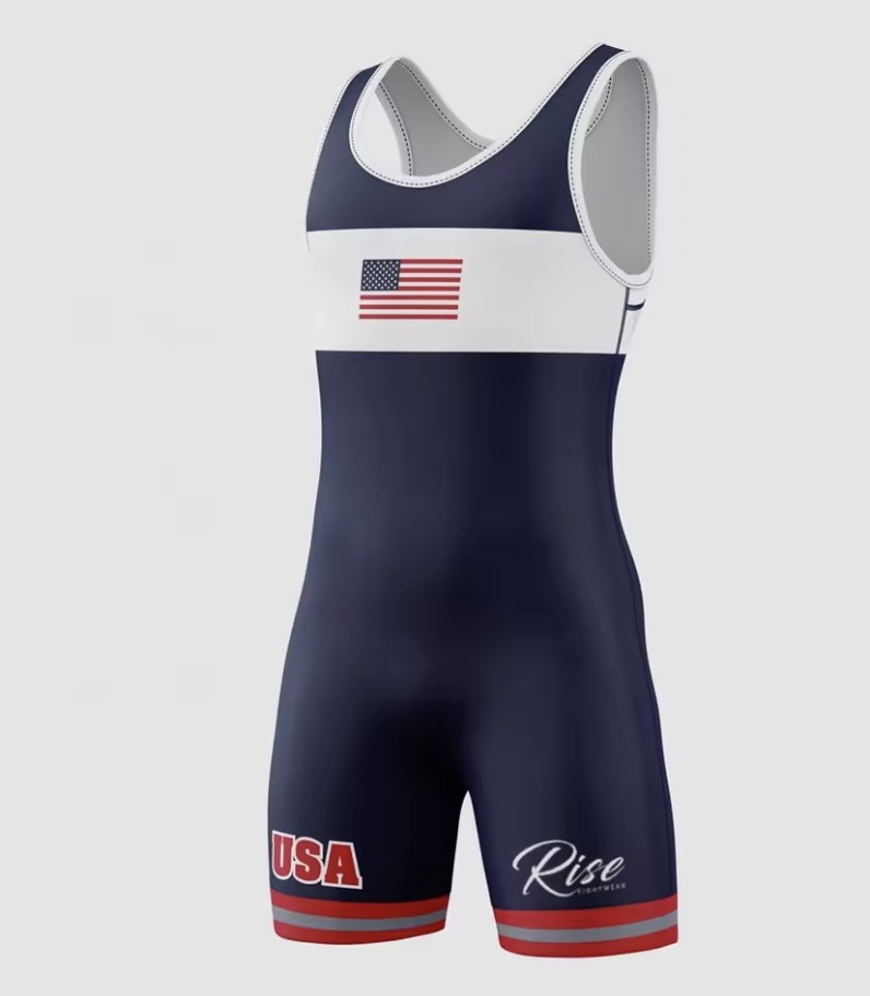 レスリング　シングレット　USA CHAMPION アメリカチームコレクション メンズレスリングシングレット レスリング