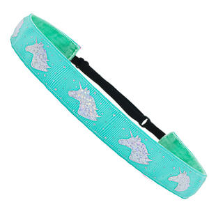 Bandas para <span class=keywords><strong>la</strong></span> Cabeza Ajustables Antideslizantes con Diseño de Unicornio para Niños, Bandas para el Cabello Deportivas para Mujeres, Diadema Elástica Extensible - Product Image 2